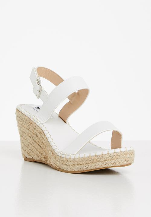 Madison® - Heidi espadrille wedge heel - white