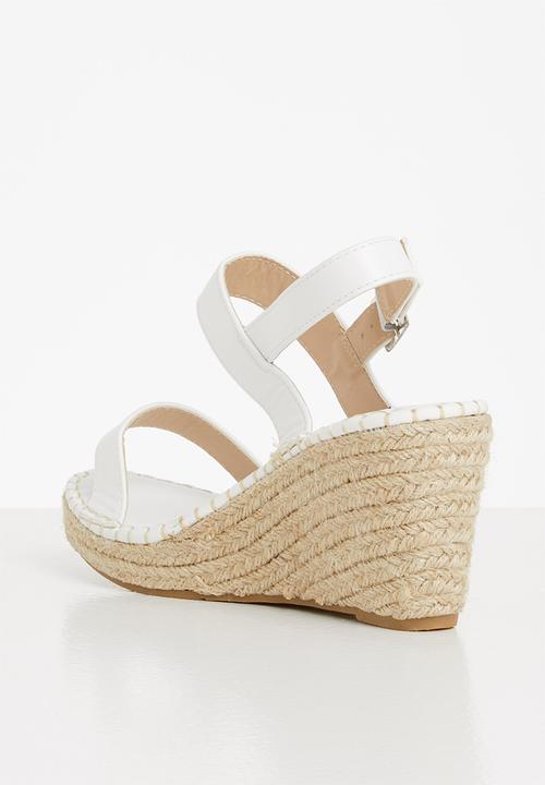 Madison® - Heidi espadrille wedge heel - white