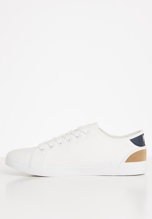 POLO - Isaac multi canvas sneaker - white