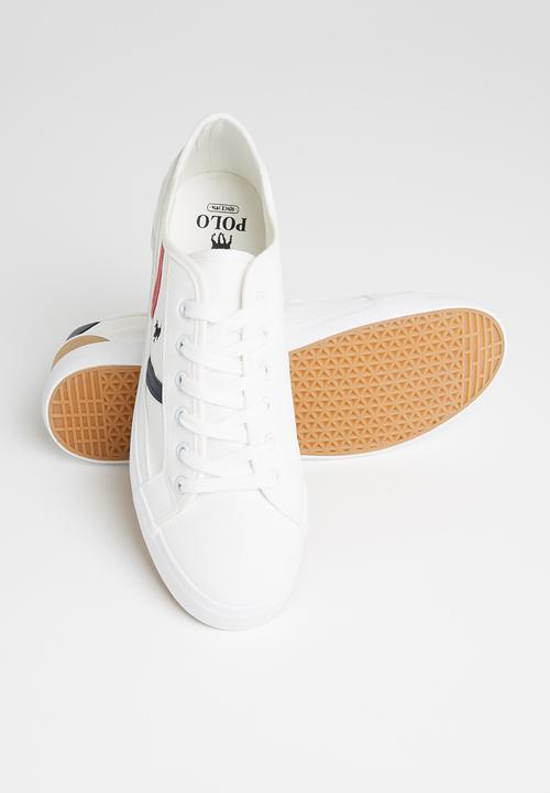 POLO - Isaac multi canvas sneaker - white