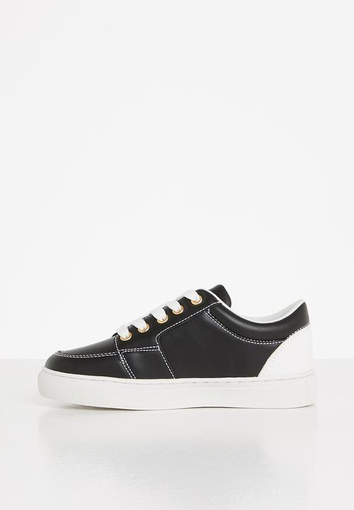 POLO - Boys brian contrast sneaker - black & white 