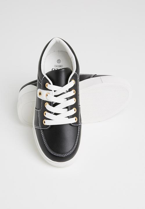 POLO - Boys brian contrast sneaker - black & white 