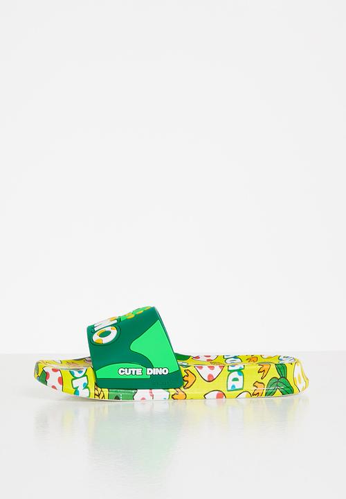 Pop Candy - Boys dino slides - yellow & green