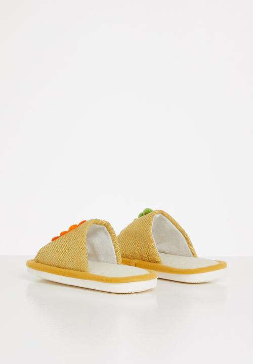Pop Candy - Boys dino slippers - yellow