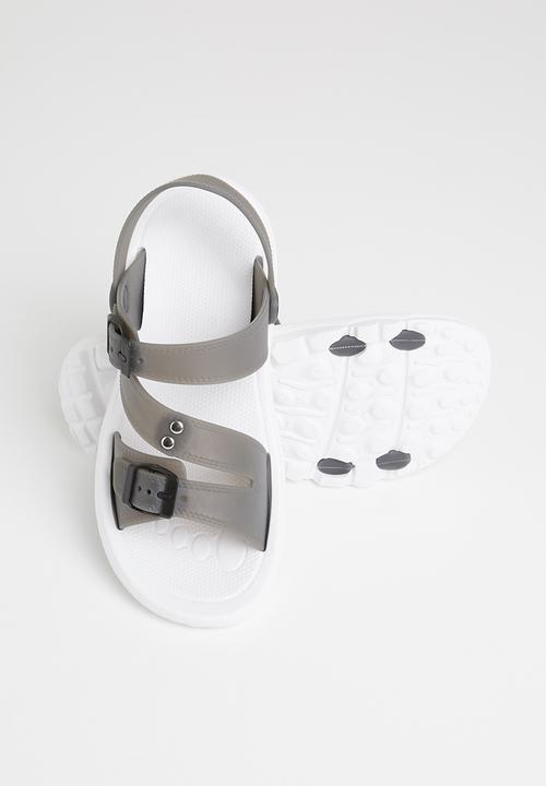 Pop Candy - Boys buckle sandal - grey & white