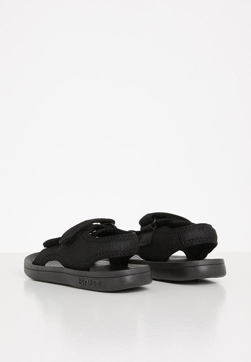 Pop Candy - Boys velcro strap sandals - black