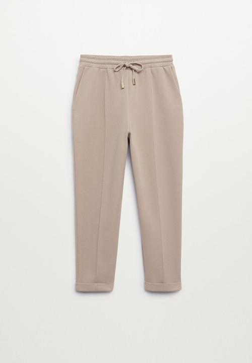 MANGO - Plus trousers florida1 - light pastel grey