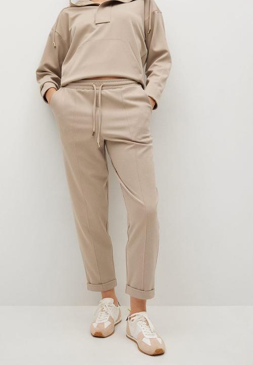 MANGO - Plus trousers florida1 - light pastel grey