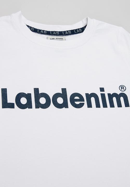 LAB - Boys lab denim short sleeve tee - white
