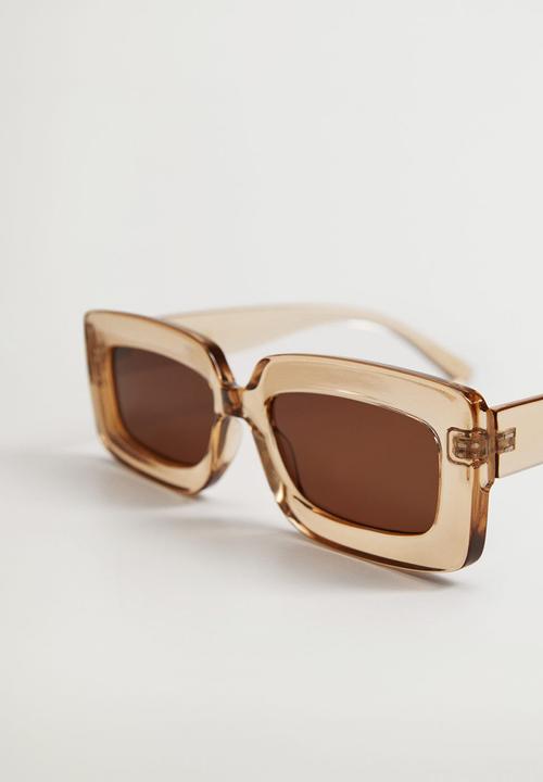 MANGO - Retro style sunglasses - ecru