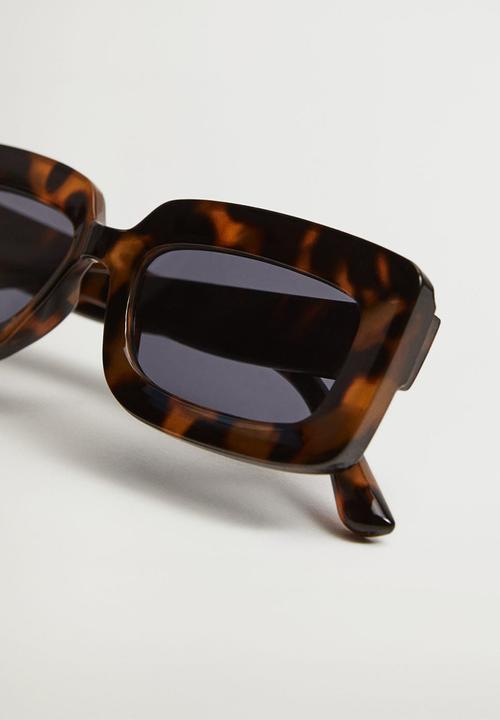 MANGO - Retro style sunglasses - chocolate
