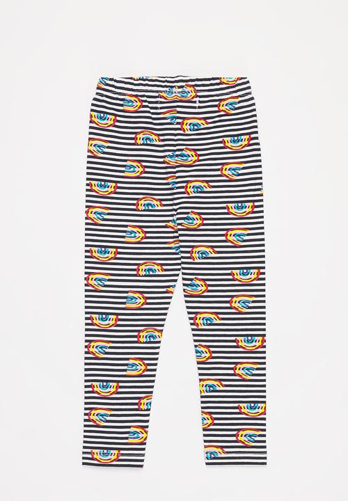 MINOTI - Girls basic stripe aop legging - multi 