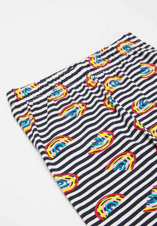 MINOTI - Girls basic stripe aop legging - multi 