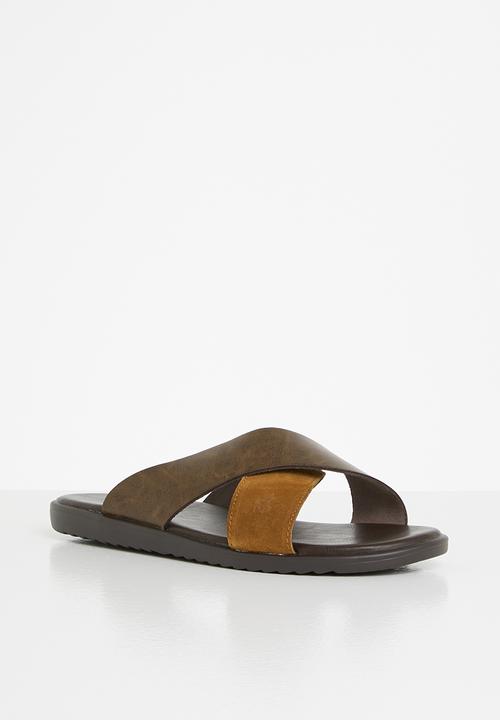 POLO - Gabriel crossover leather sandal - tan