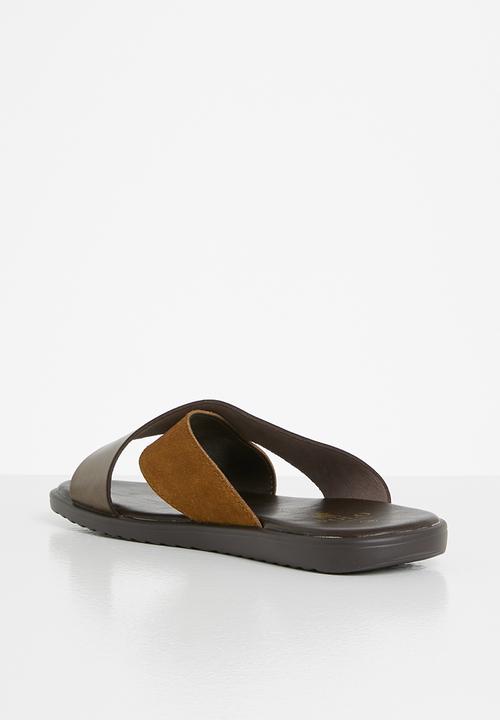 POLO - Gabriel crossover leather sandal - tan