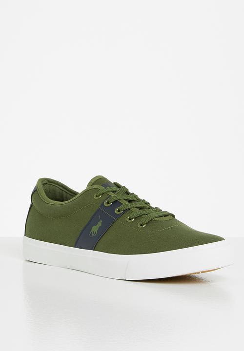POLO - Ivan contrast side flash sneaker - olive