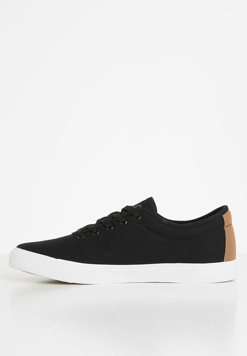 POLO - Ivan contrast side flash sneaker - black