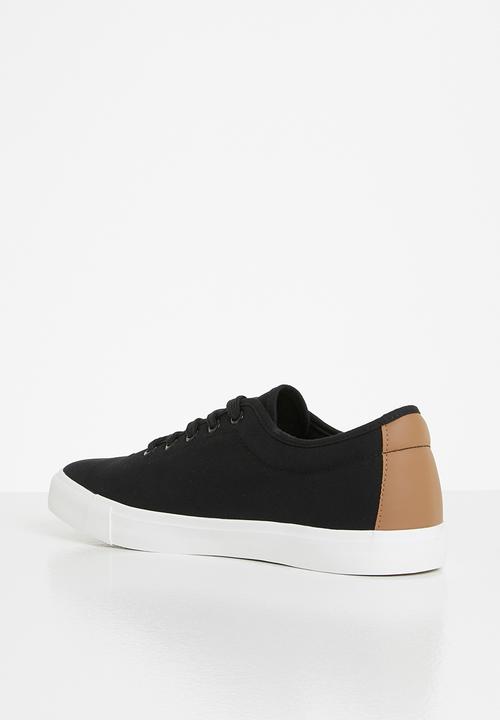 POLO - Ivan contrast side flash sneaker - black
