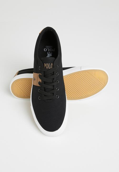 POLO - Ivan contrast side flash sneaker - black