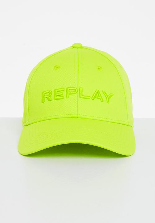 Replay - Embossed peak cap - lime