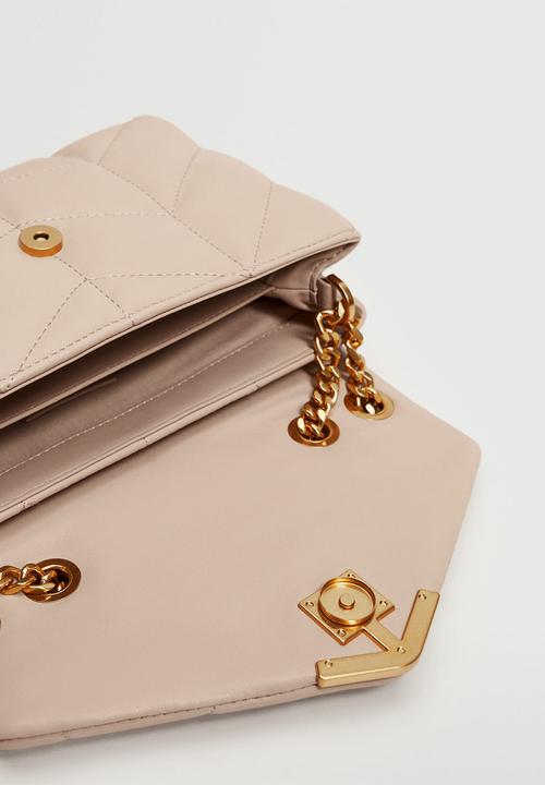 MANGO - Quilted chain bag - neutral
