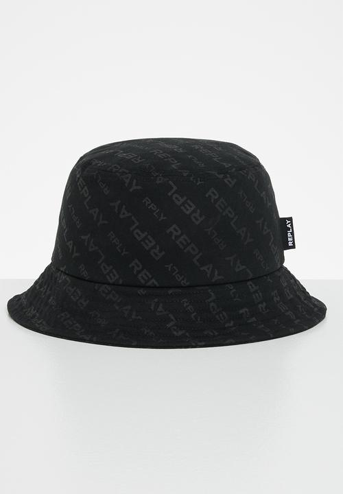 Replay bucket hat - black Replay Headwear | Superbalist.com