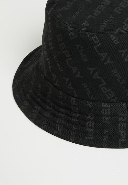Replay - Replay bucket hat - black
