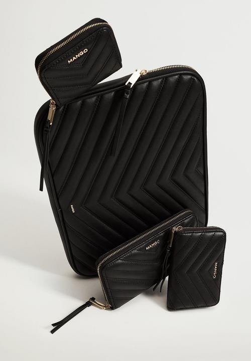 MANGO - Padded logo wallet - black