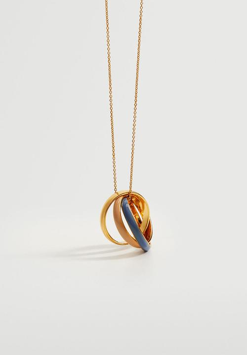 MANGO - Pendant hoop necklace - gold