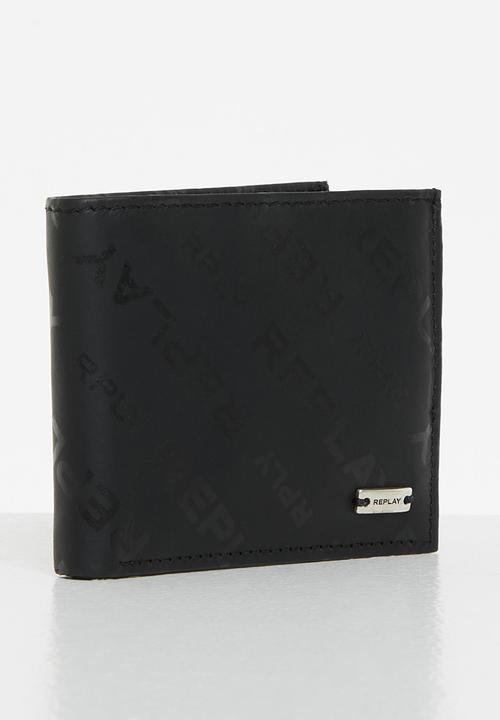 Replay - Logo wallet - black