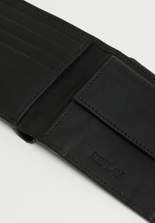Replay - Logo wallet - black