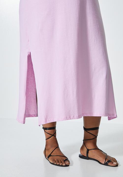 Superbalist - Shoulder pad column dress - lavender