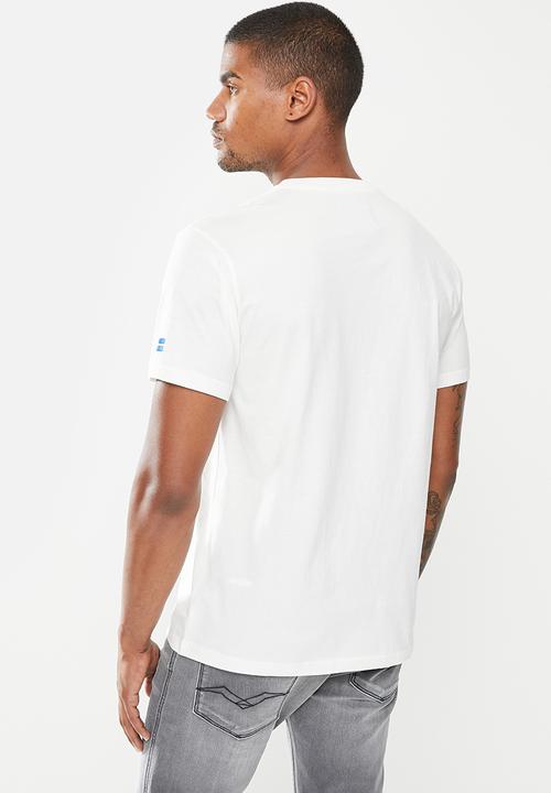 Replay - Left chest print tee - white
