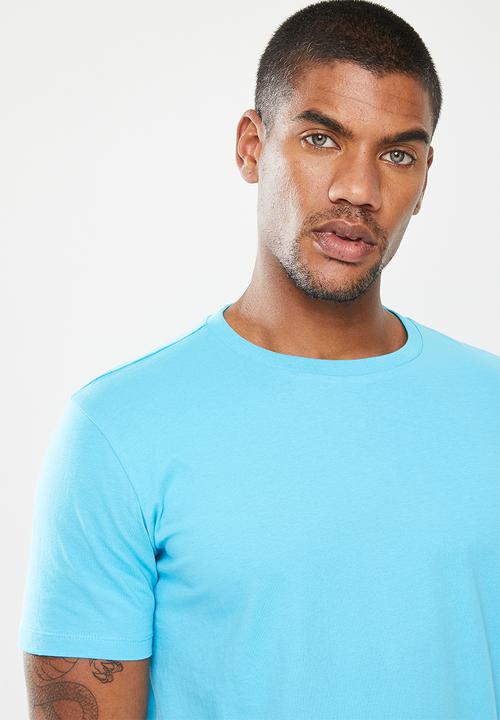 Replay - Left arm patch tee - light blue