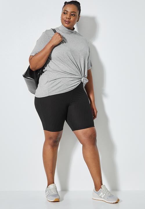 Superbalist - Rib cycle shorts - black