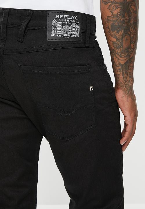 Replay - Anbass slim jeans - black