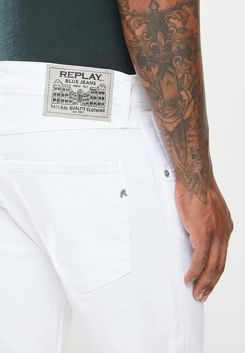 Replay - Anbass slim jeans - white