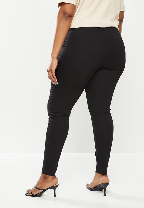 Missguided - Plus lawless highwaisted supersoft- black.