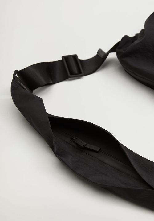 MANGO - Bag with ruched detail - black