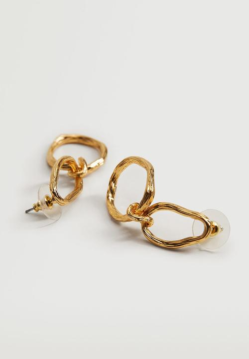 MANGO - Asymmetric earrings - gold