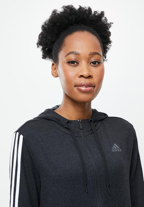 adidas Performance - 3s stripes f2 hoodie - black & white