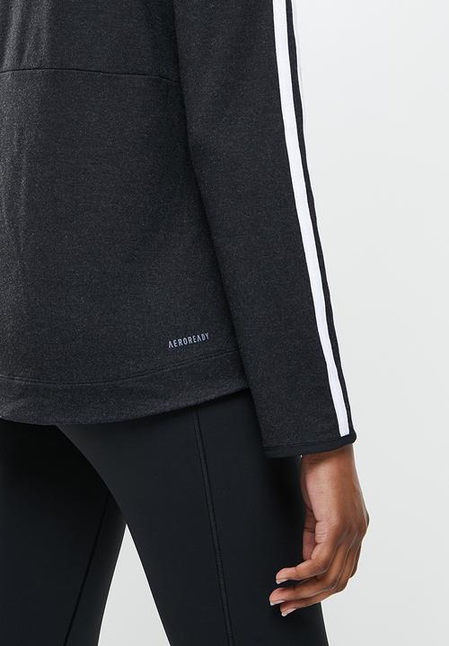 adidas Performance - 3s stripes f2 hoodie - black & white
