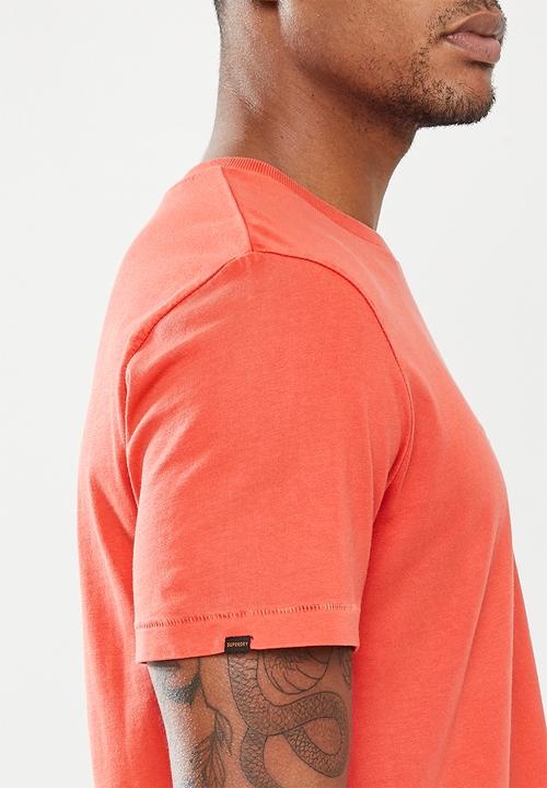 Superdry. - Workwear pocket tee - volcanic lava orange