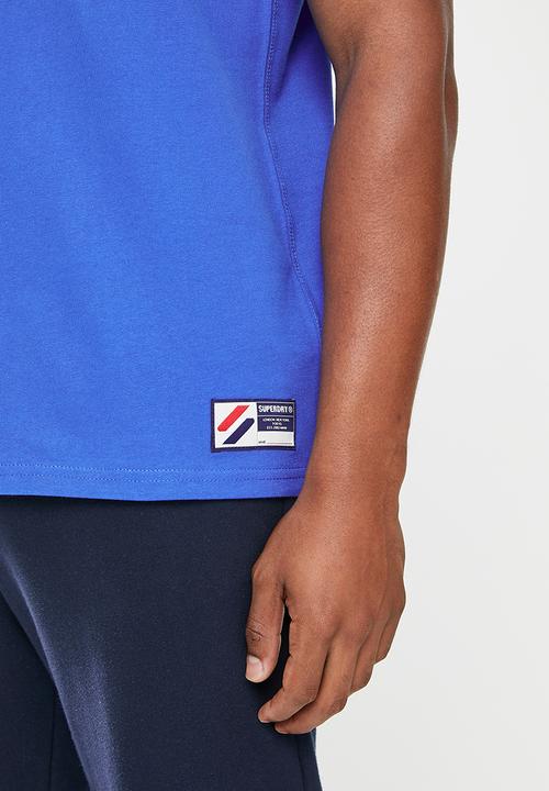 Superdry. - Sportstyle chenille tee - royal