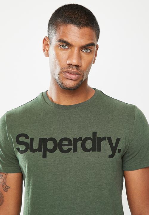 Superdry. - Military graphic tee - olive black feeder