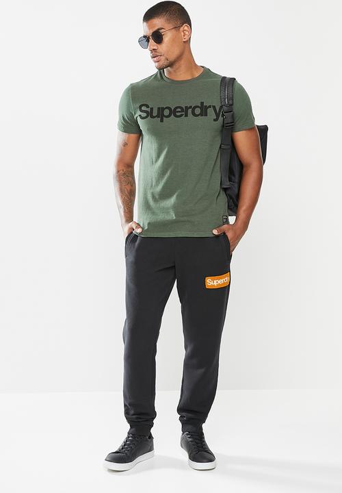 Superdry. - Military graphic tee - olive black feeder
