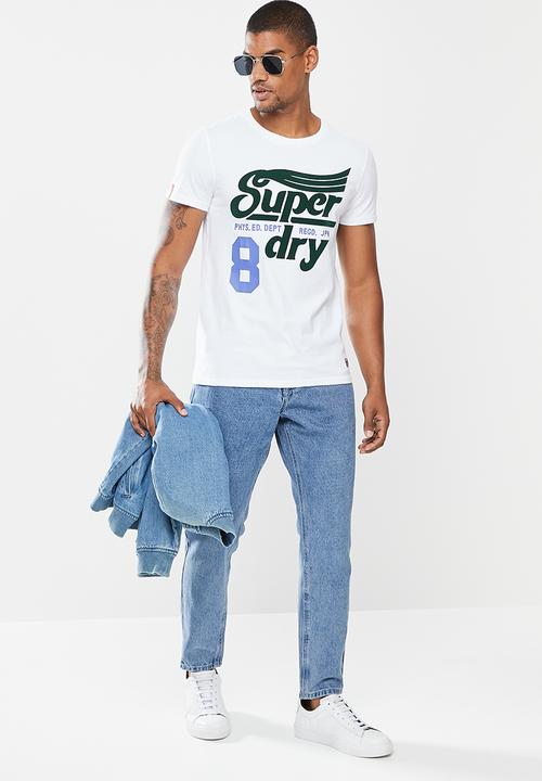 Superdry. - Collegiate graphic tee - brilliant white