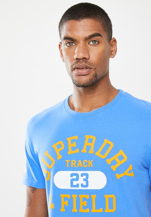 Superdry. - Track and field graphic tee - neptune blue