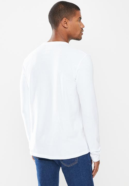 Superdry. - Collegiate graphic long sleeve top - brilliant white
