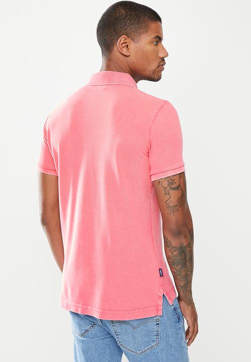 Superdry. - Vintage destroy short sleeve  polo - pink